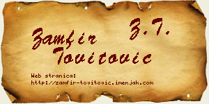 Zamfir Tovitović vizit kartica